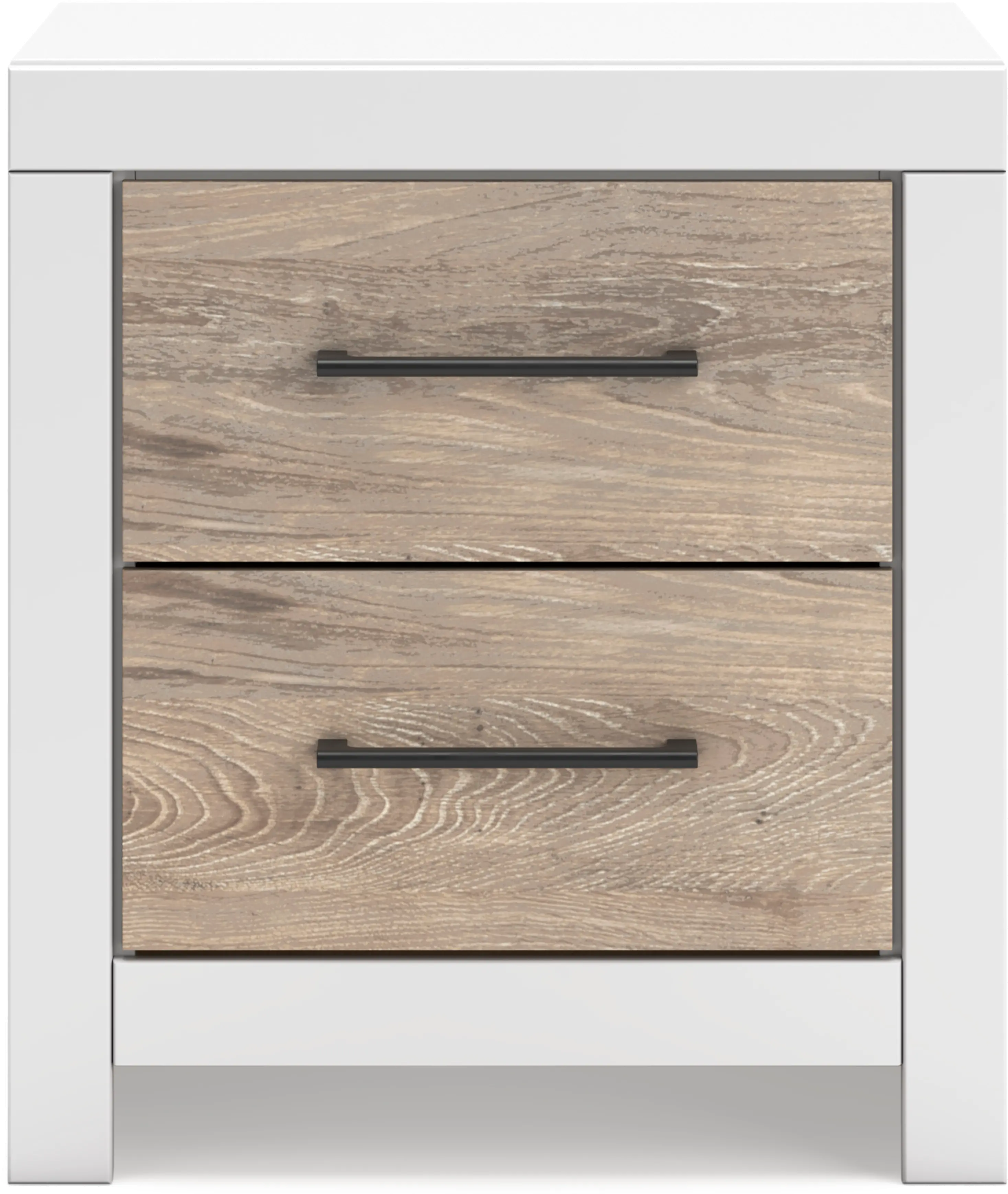 Charbitt White and Natural Nightstand-1