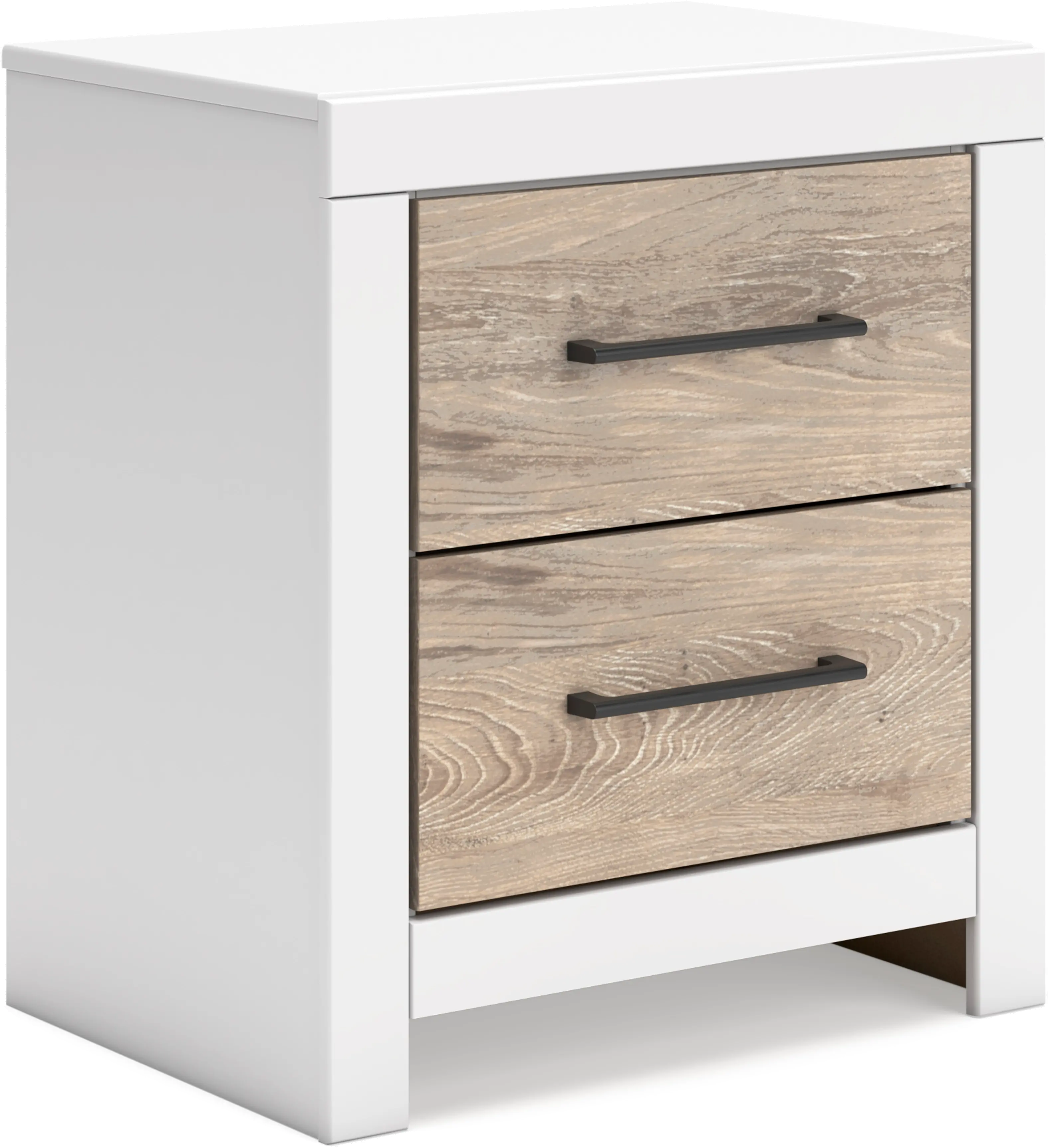 Charbitt White and Natural Nightstand-3