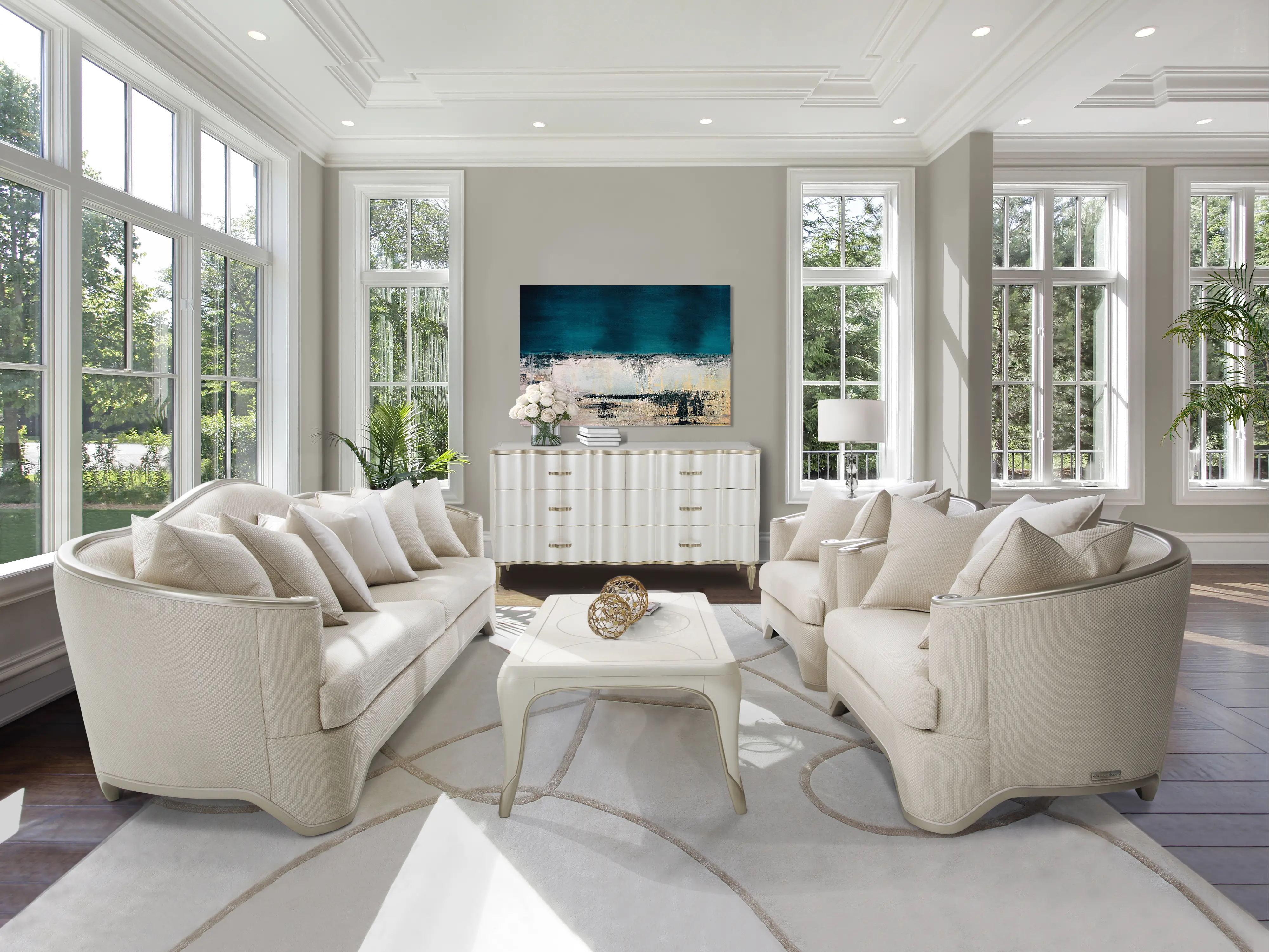 London Place Light Champagne Accent Chair-2