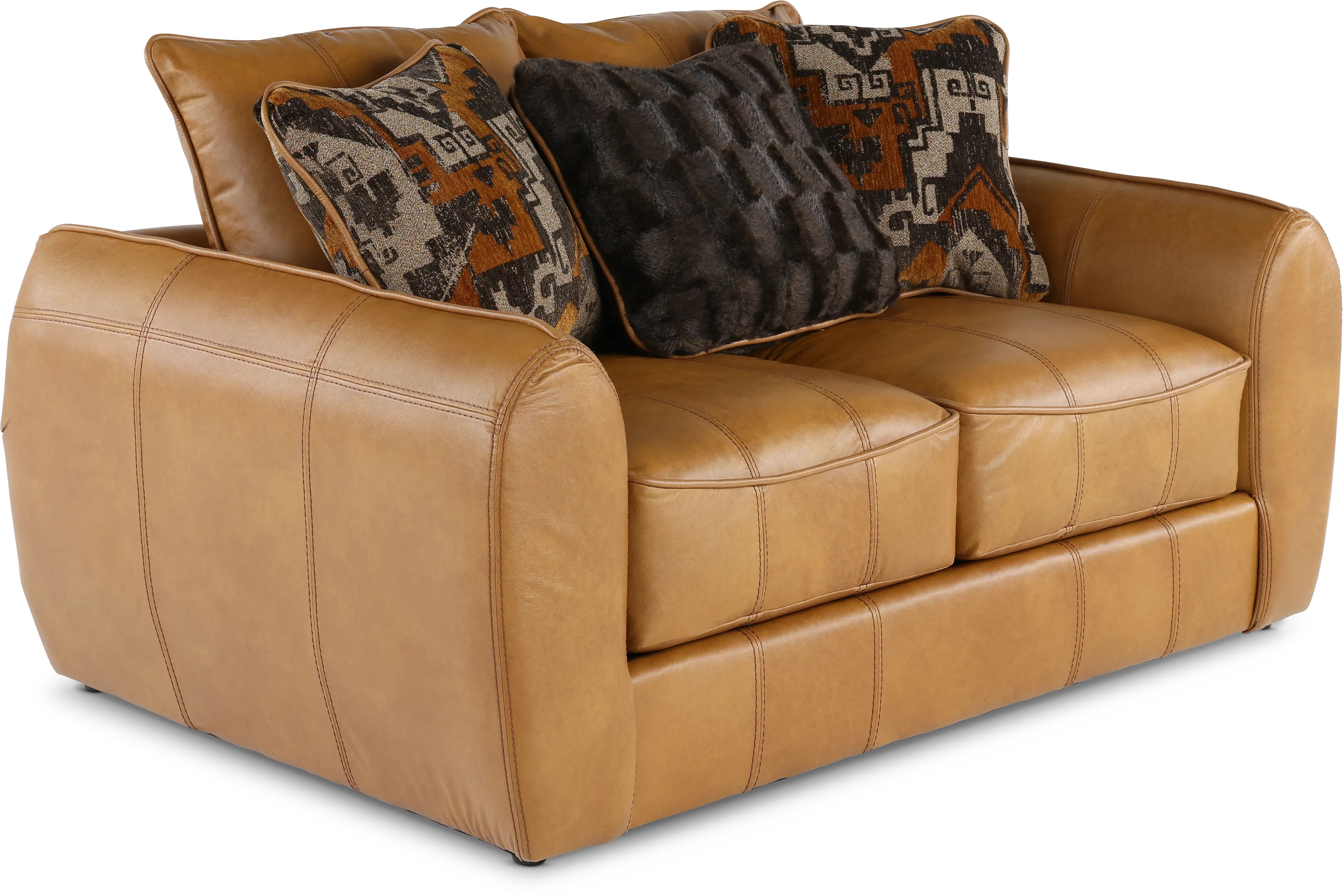 2406-02/1273-16/3073-16 Corvara Tan Leather Loveseat-5