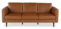 C092-064/AOD7 Destrezza Brown Leather Sofa