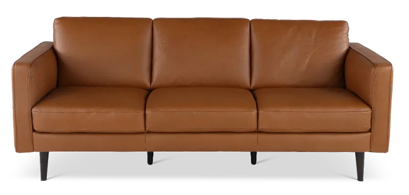 Destrezza Brown Leather Sofa