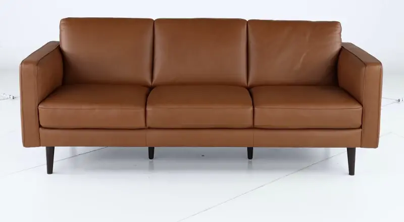 Destrezza Brown Leather Sofa | RC Willey