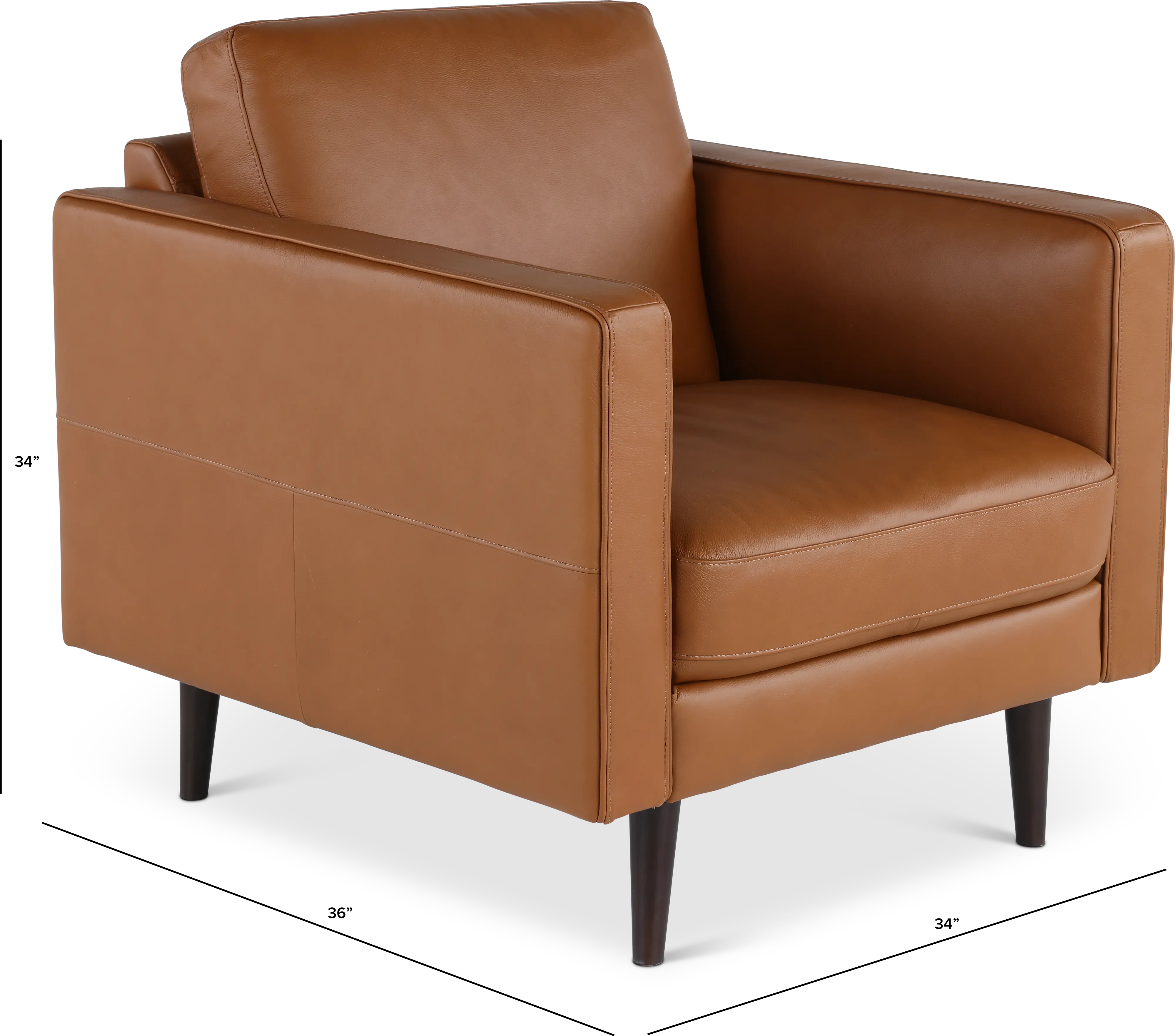 C092-003/AOD7 Destrezza Brown Leather Chair-3