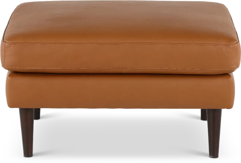 Destrezza Brown Leather Ottoman