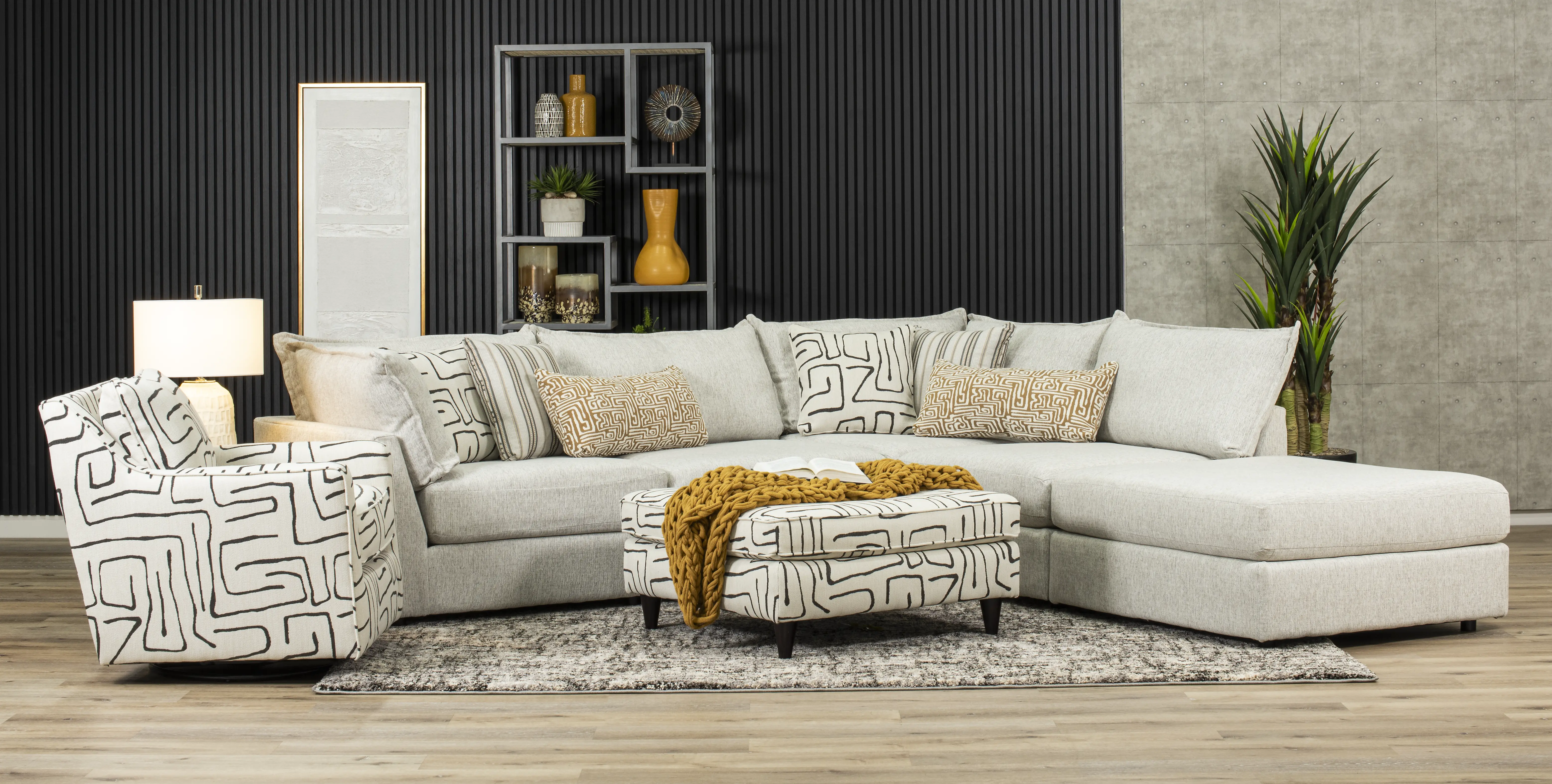 Durango Gray Ottoman-2