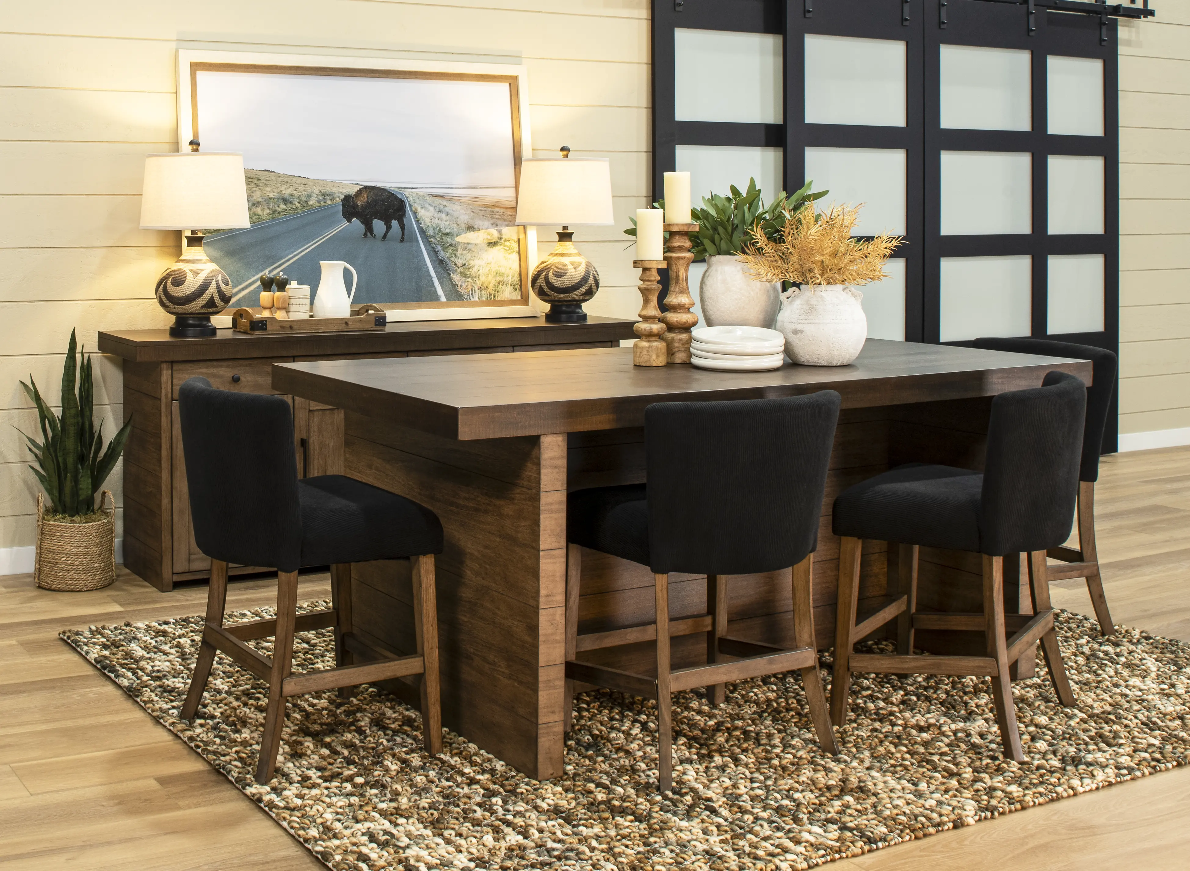 Boise Two-Tone Brown Counter Height Dining Table-8