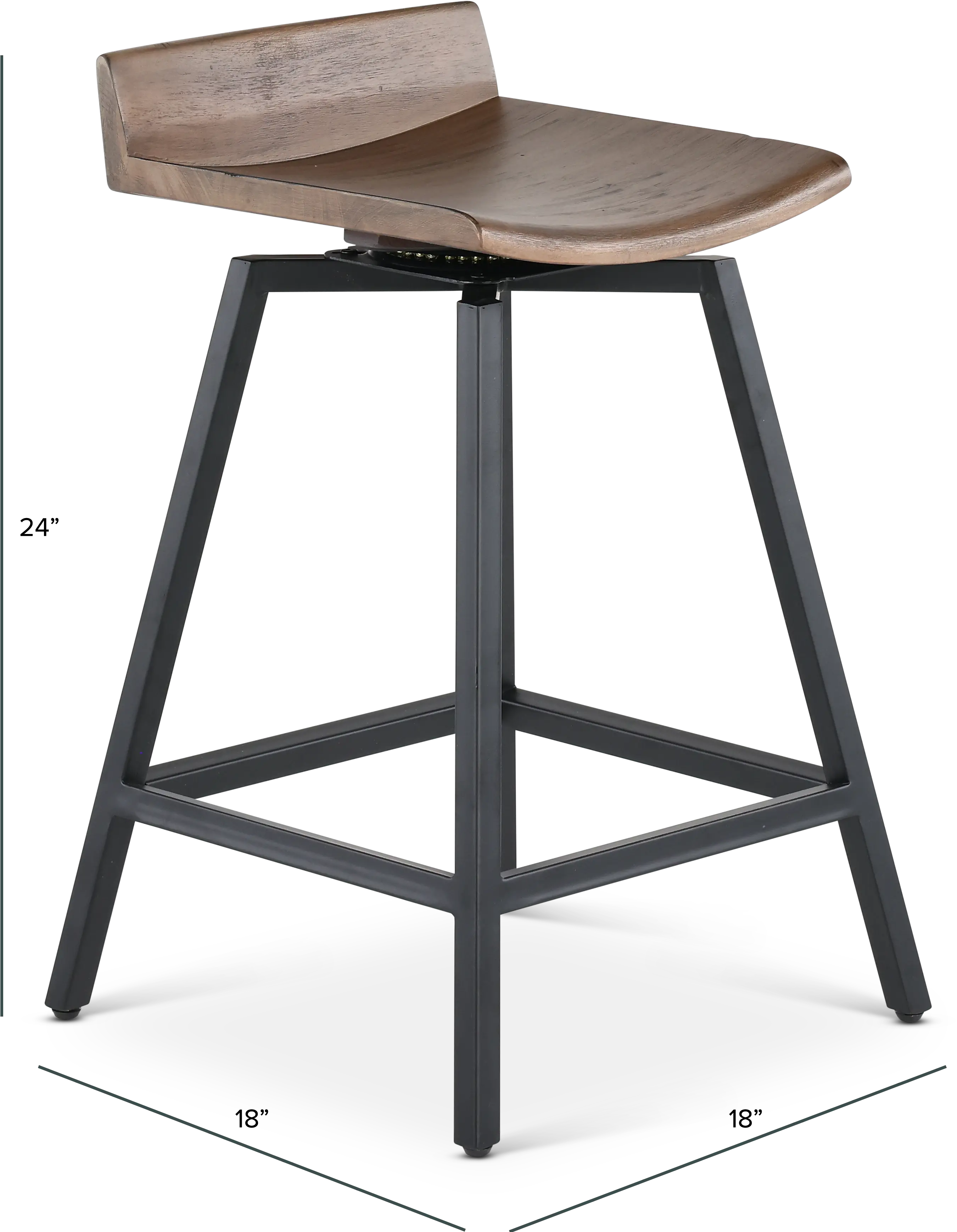 Nest Brown Swivel Counter Height Stool-3