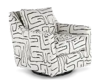 Durango Black and White Swivel Glider Chair