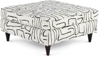 Durango Black and White Accent Ottoman