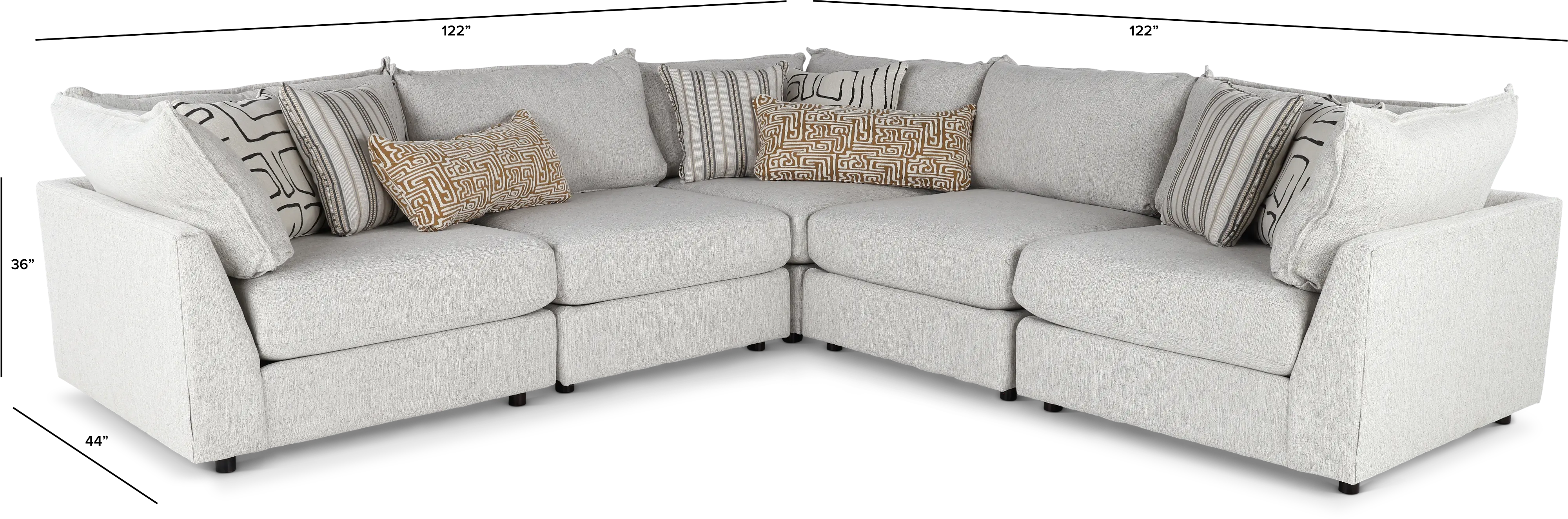Durango Gray 5 Piece Sectional-3