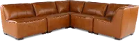 Denver Tobacco Brown 5 Piece Modular Sectional