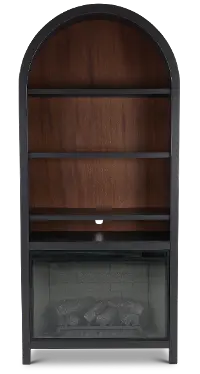 Chill Black Arch Fireplace Bookcase