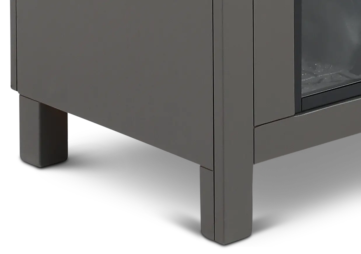 Chill Gray Wide Arch Fireplace Bookcase-9