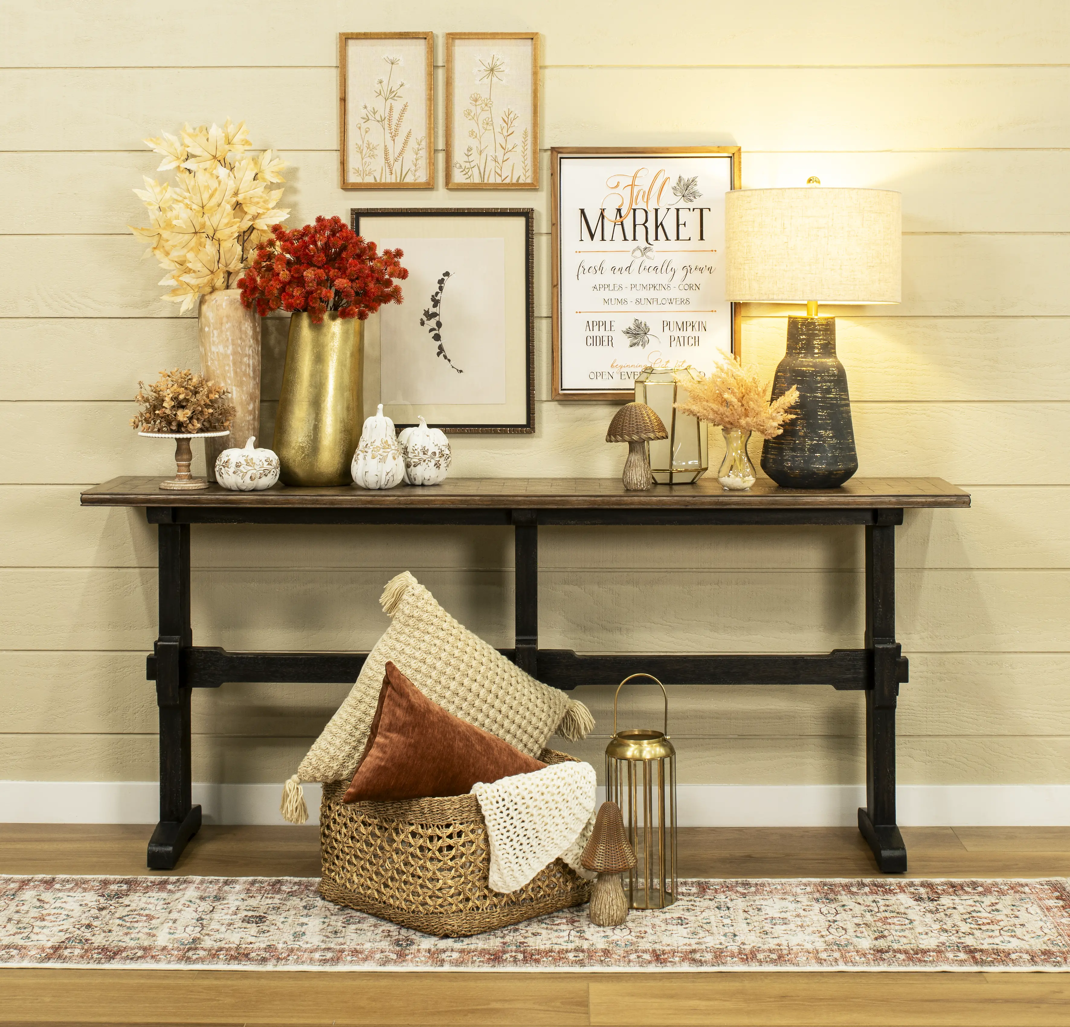7050-80151-89 Americana Trestle Two-Tone Sofa Table-2