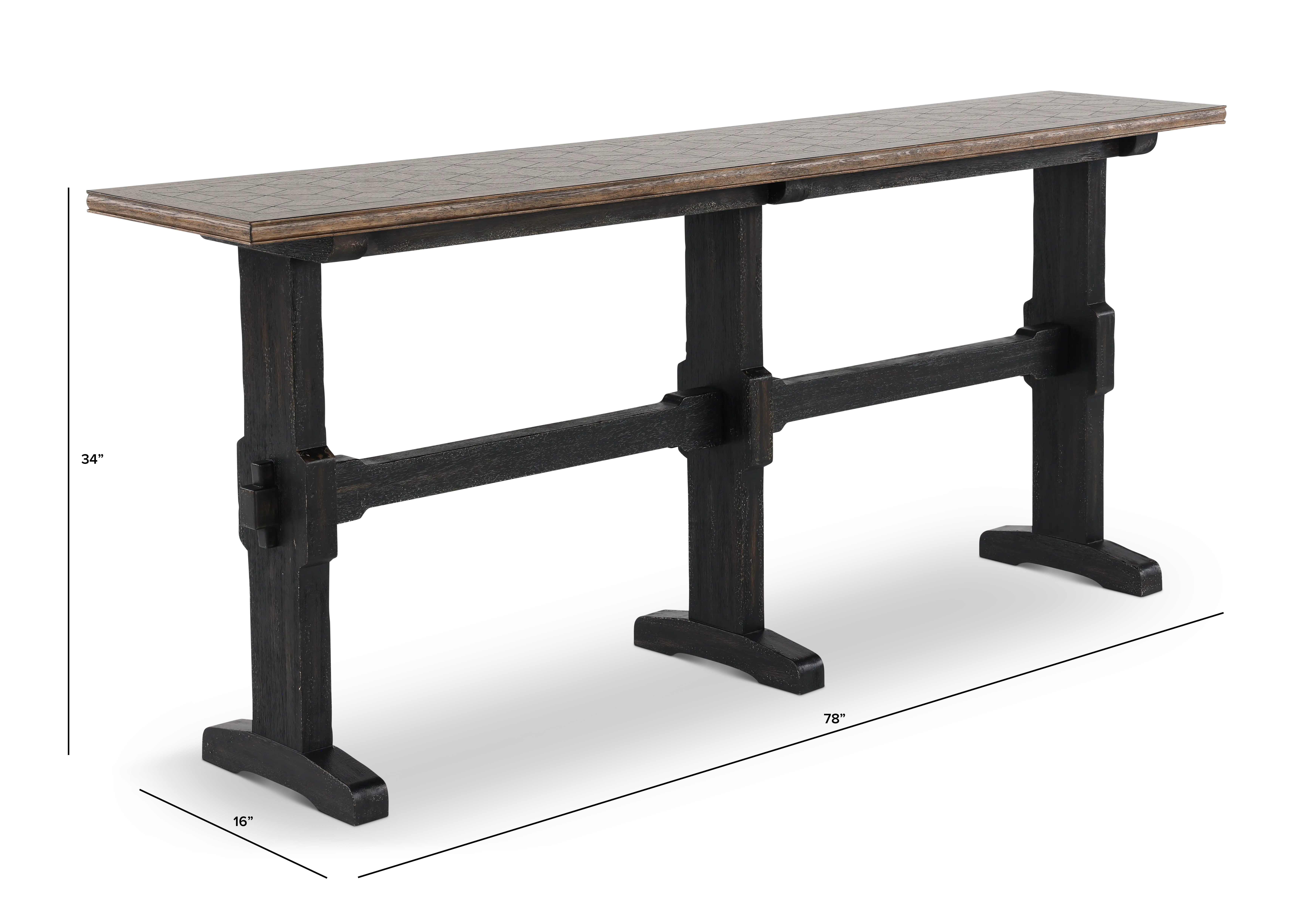 7050-80151-89 Americana Trestle Two-Tone Sofa Table-3