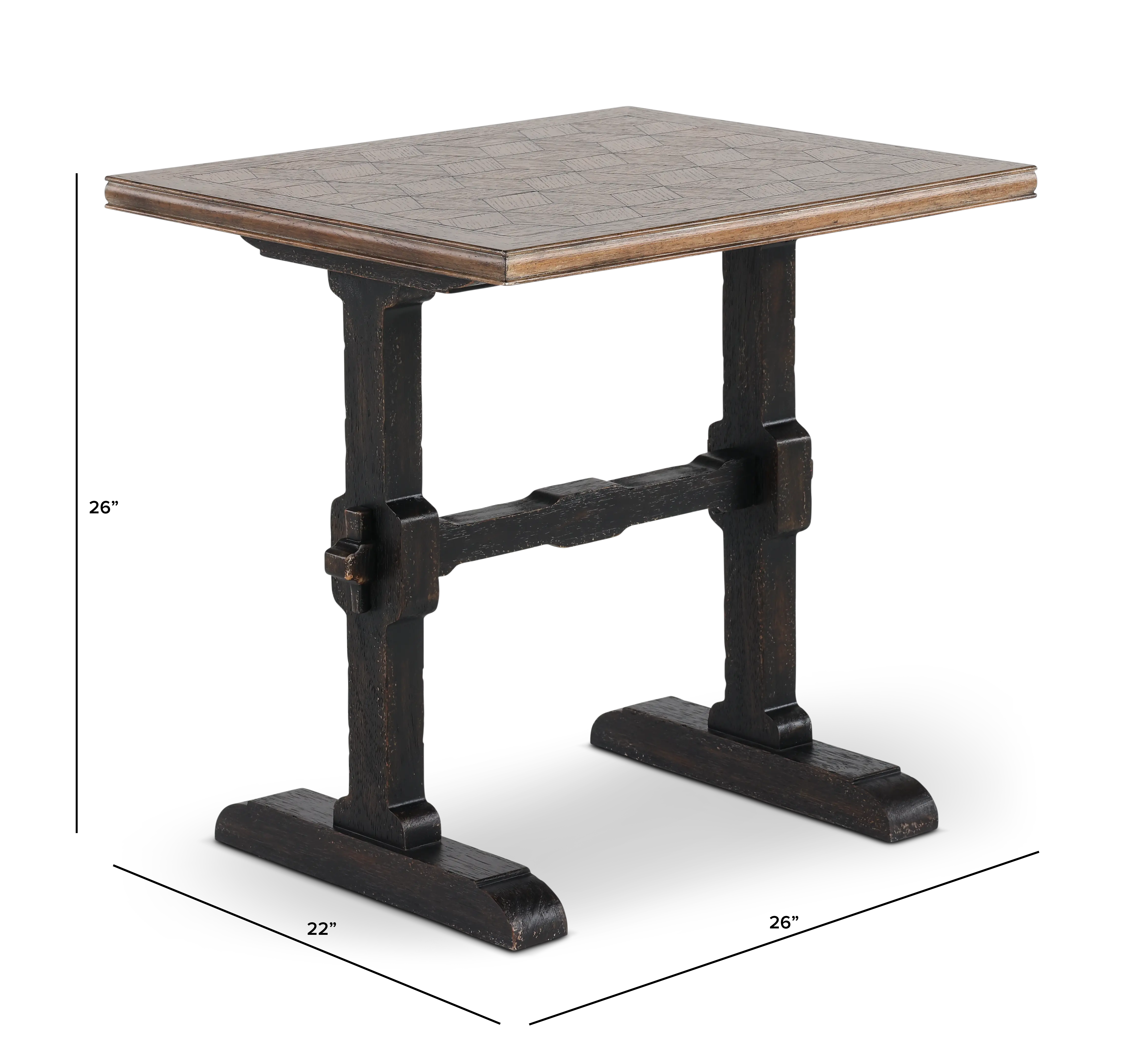 7050-80113-89 Americana Trestle Two-Tone End Table-2