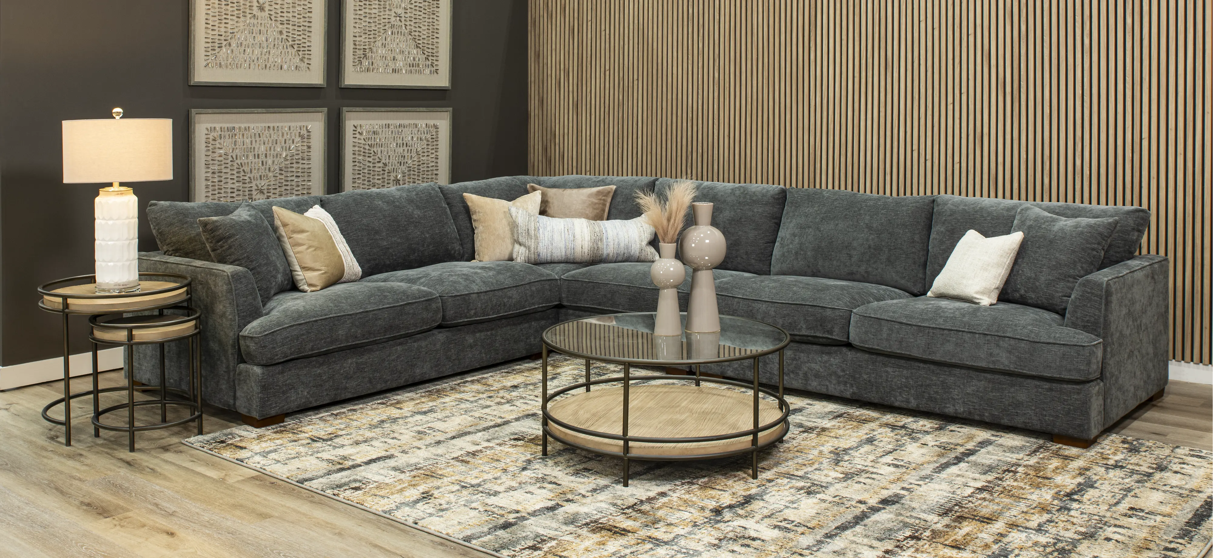 Creed Gray 3 Piece Sectional-2
