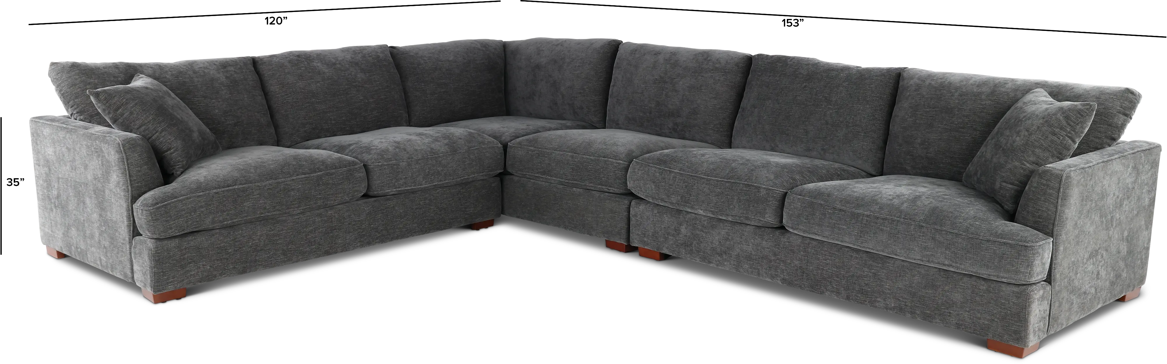 Creed Gray 3 Piece Sectional-3