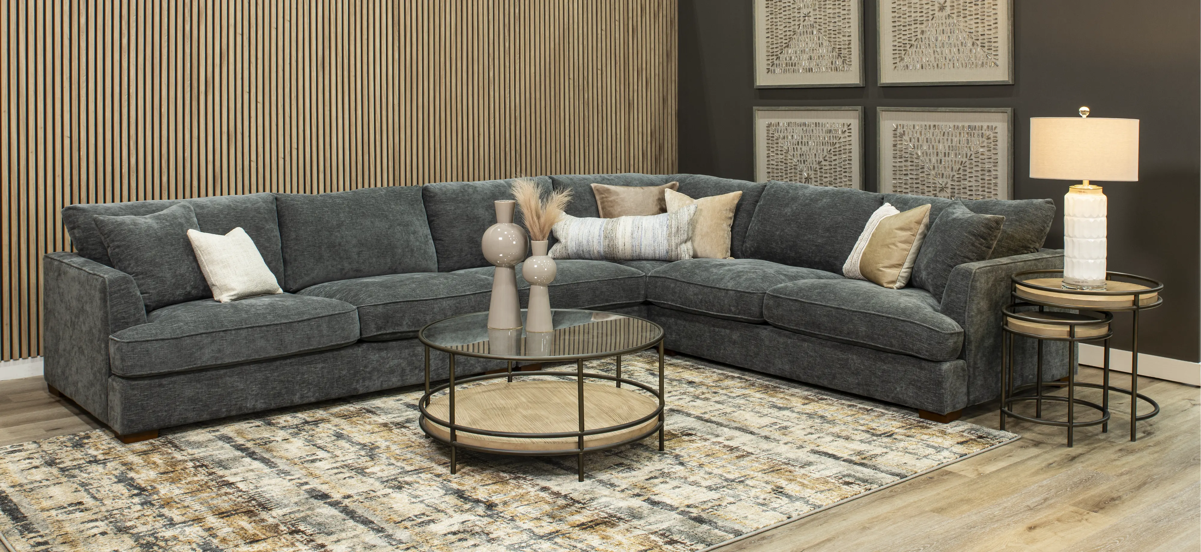 Creed Gray 3 Piece Sectional-2