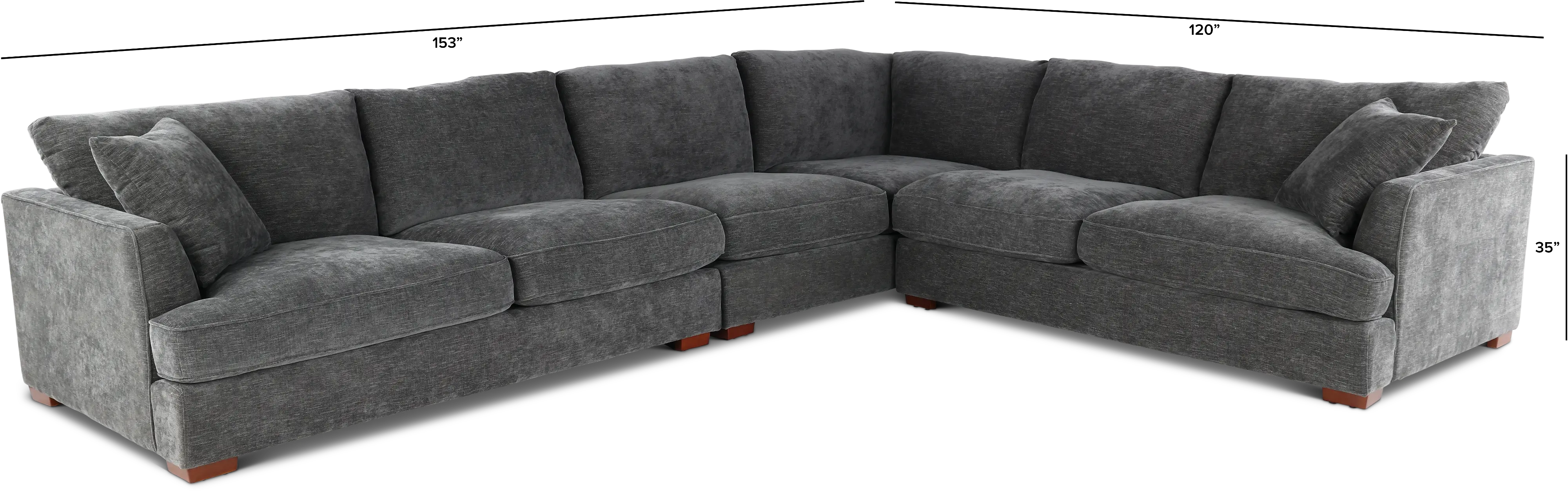 Creed Gray 3 Piece Sectional-3
