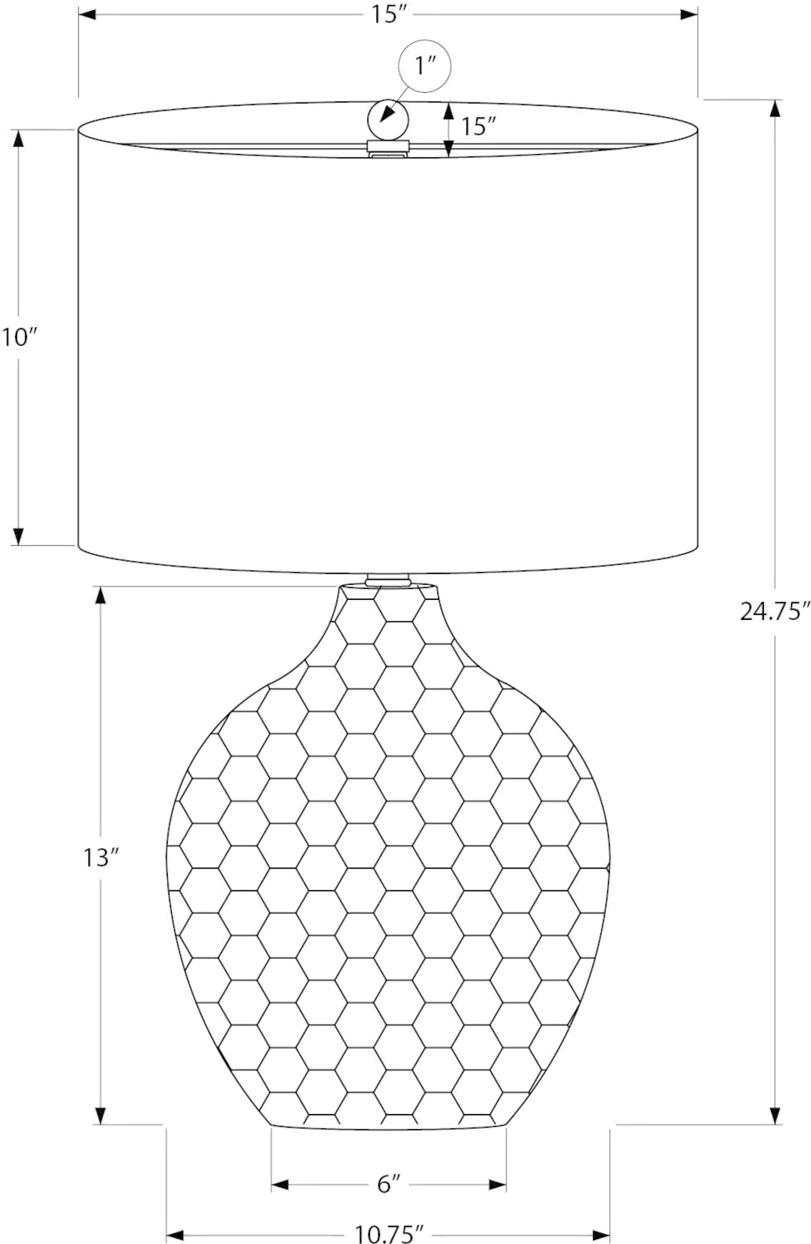 25 Inch Brown and Black Table Lamp-6