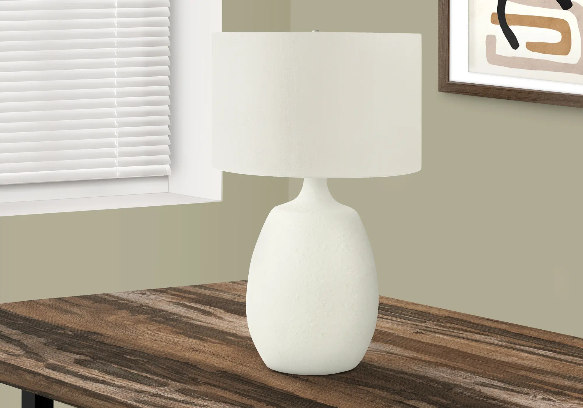 26 Inch Contemporary Ivory Table Lamp-2
