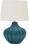 24 Inch Blue Ceramic Table Lamp