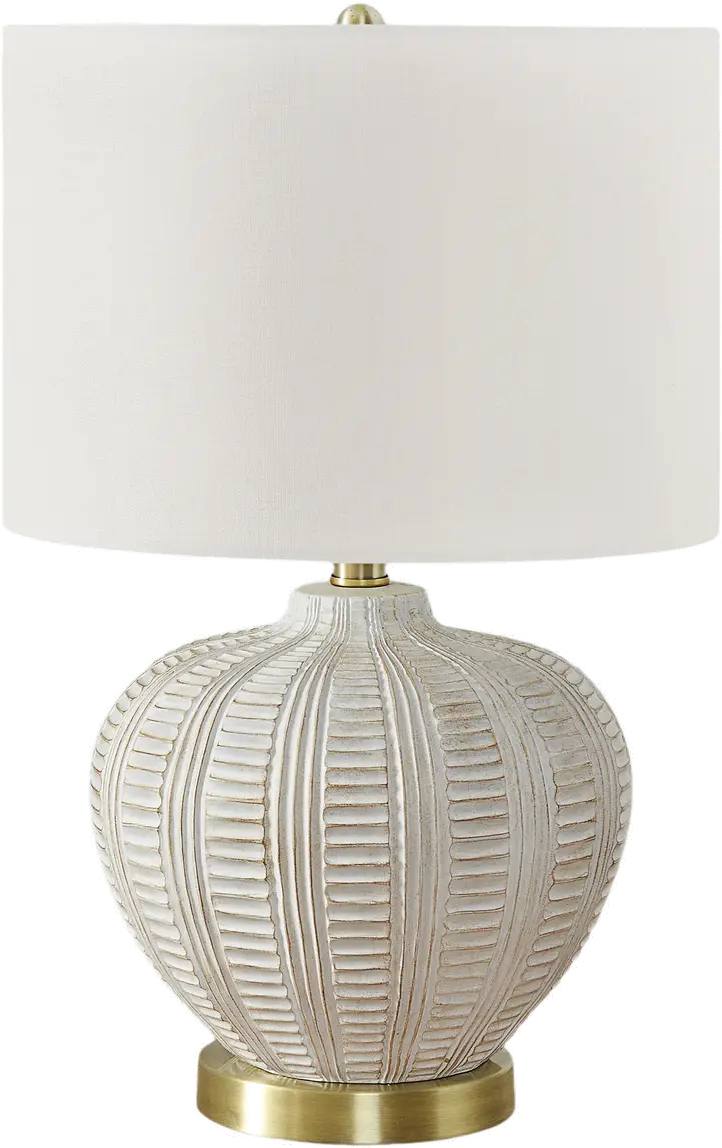 21 Inch Cream Transitional Table Lamp-1
