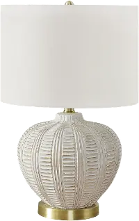 21 Inch Cream Transitional Table Lamp