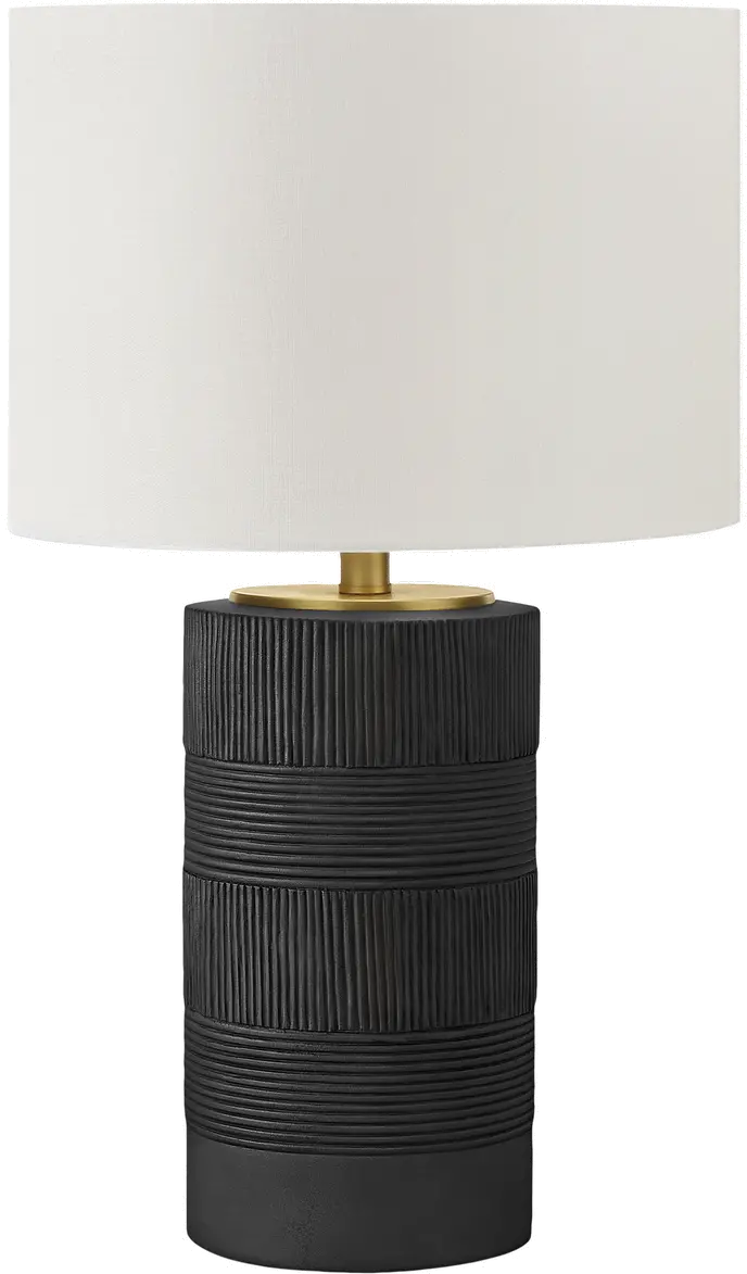 24 Inch Black Resin Modern Table Lamp-1