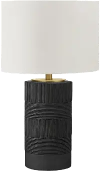 24 Inch Black Resin Modern Table Lamp