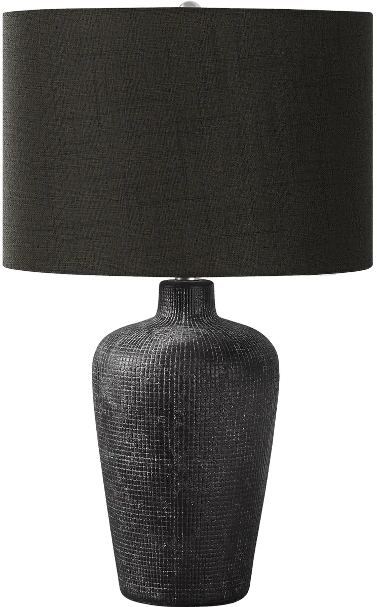 24 Inch Black Ceramic Lamp-1