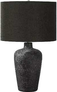 24 Inch Black Ceramic Lamp