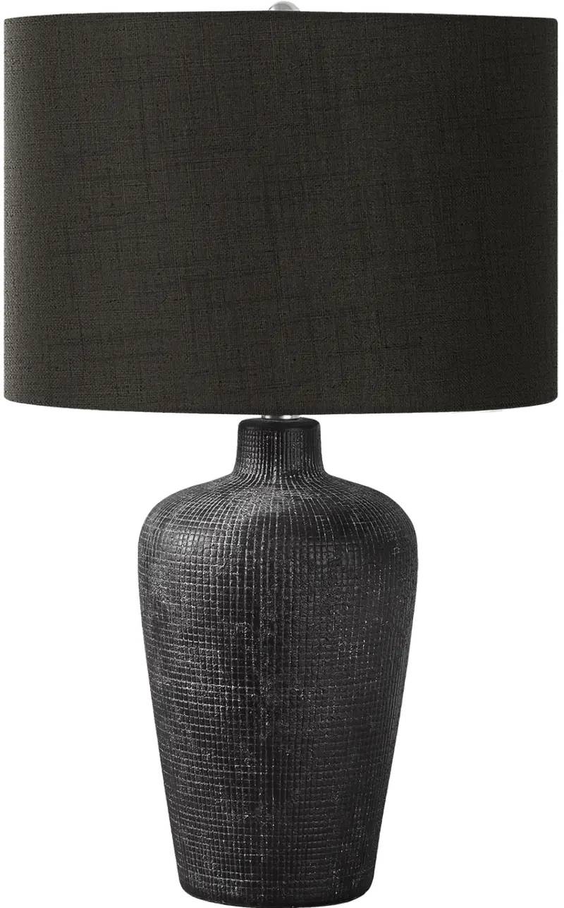 24 Inch Black Ceramic Lamp