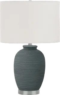 24 Inch Blue Ceramic Table Lamp