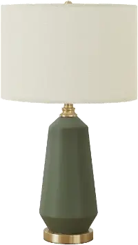 26 Inch Green Ceramic Table Lamp
