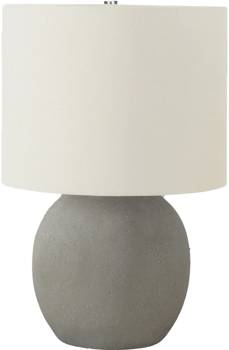 20 Inch Gray Concrete Table Lamp