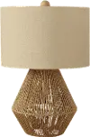 22 Inch Brown Rope Table Lamp