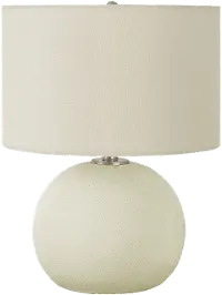 18 Inch Cream Ceramic Table Lamp