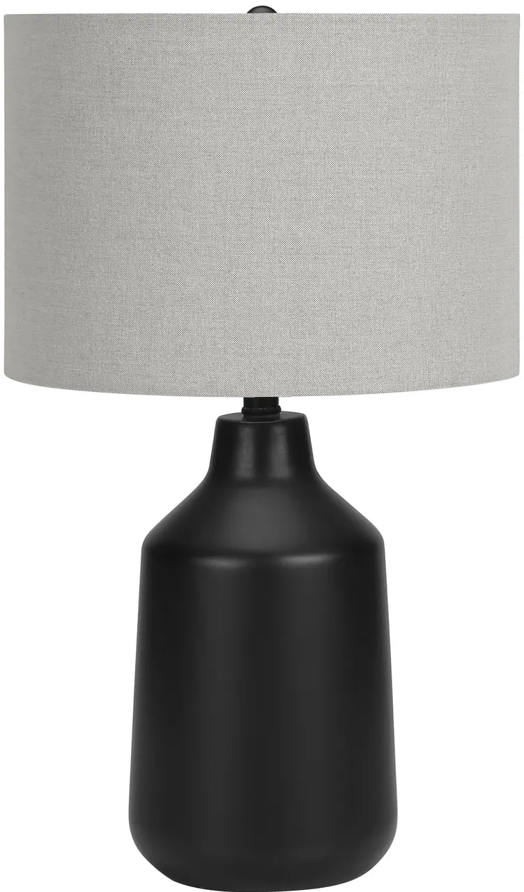 24 Inch Black Concrete Table Lamp-2