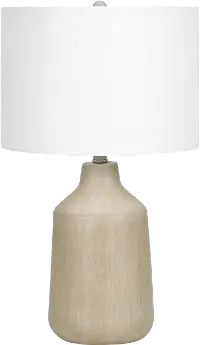 24 Inch Beige Concrete Table Lamp