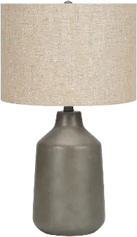 24 Inch Gray Concrete Table Lamp