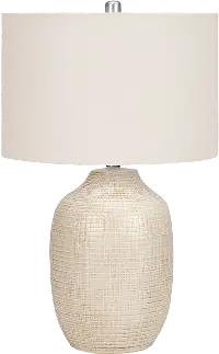 26 Inch Cream Ceramic Table Lamp