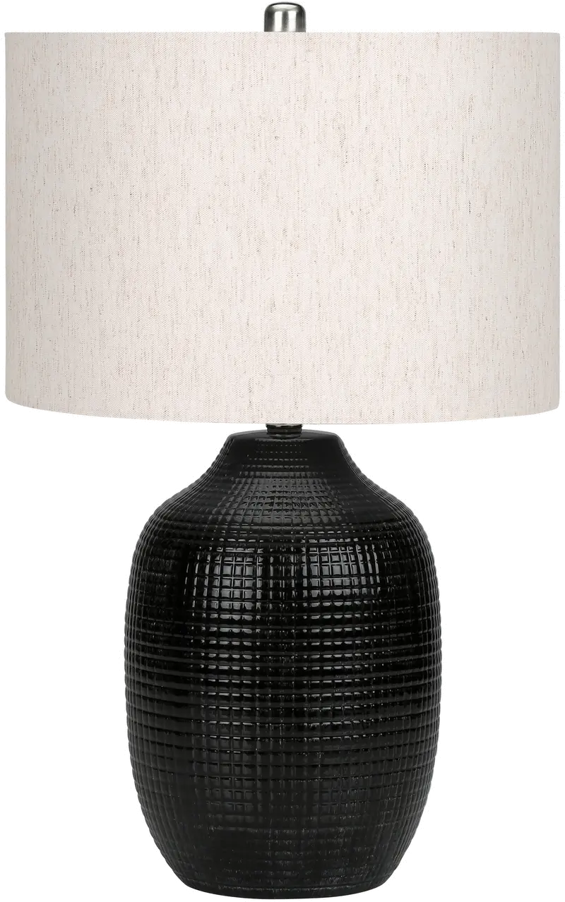 26 Inch Black Ceramic Table Lamp-1