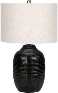 26 Inch Black Ceramic Table Lamp