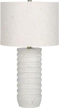 28 Inch Cream Resin Transitional Table Lamp