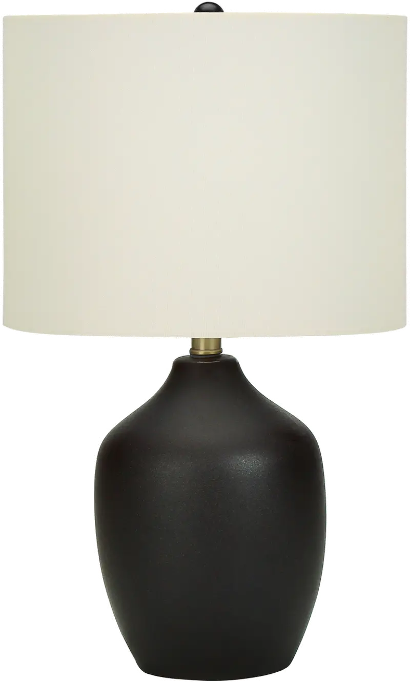 22 Inch Black Ceramic Table Lamp