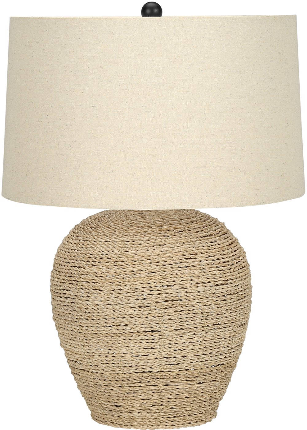 25 Inch Rattan Beige Table Lamp
