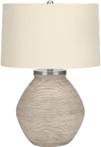 25 Inch Cream Concrete Table Lamp